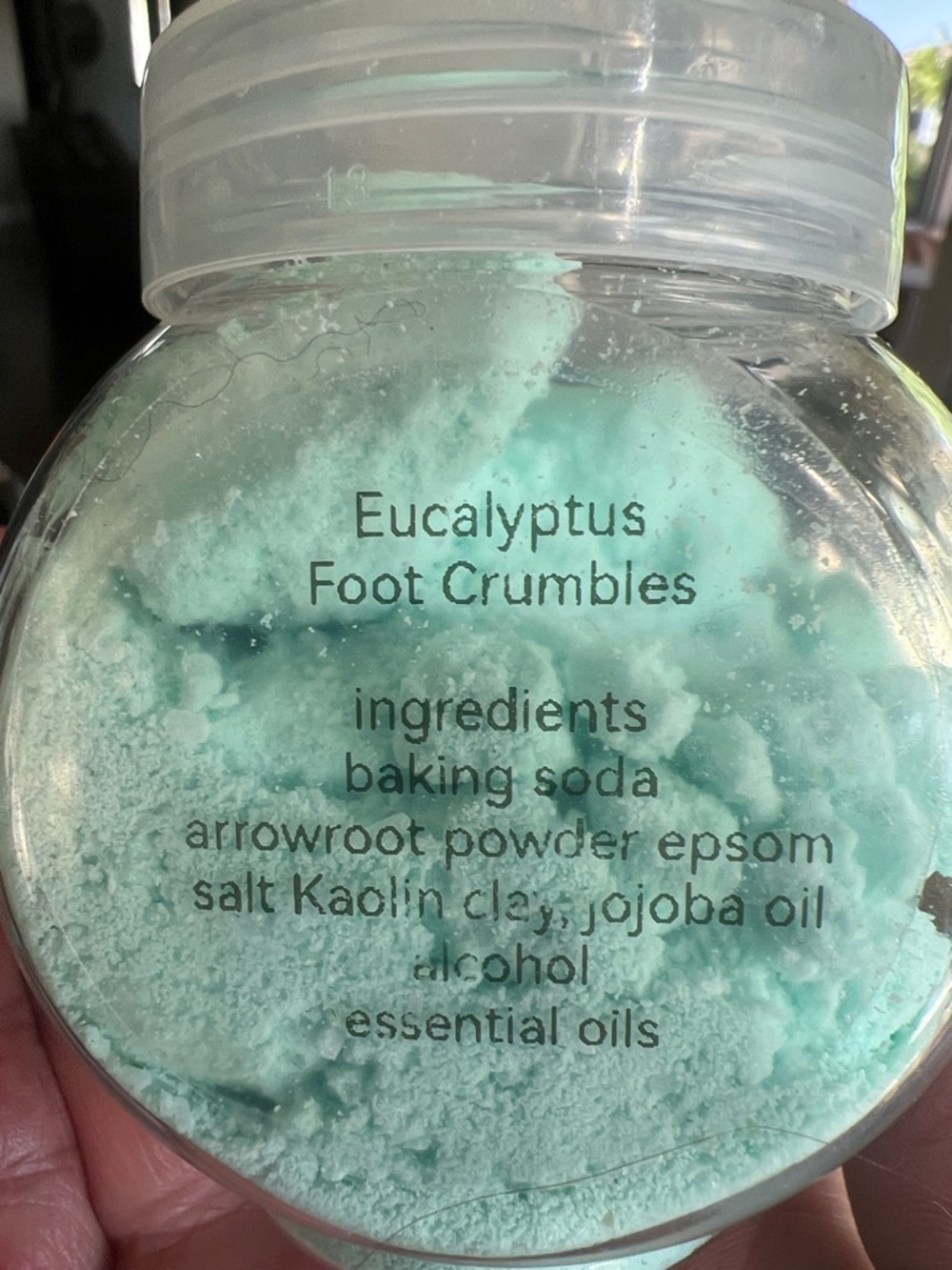 Hand Crafted Eucalyptus Foot Crumbles – Light Aqua